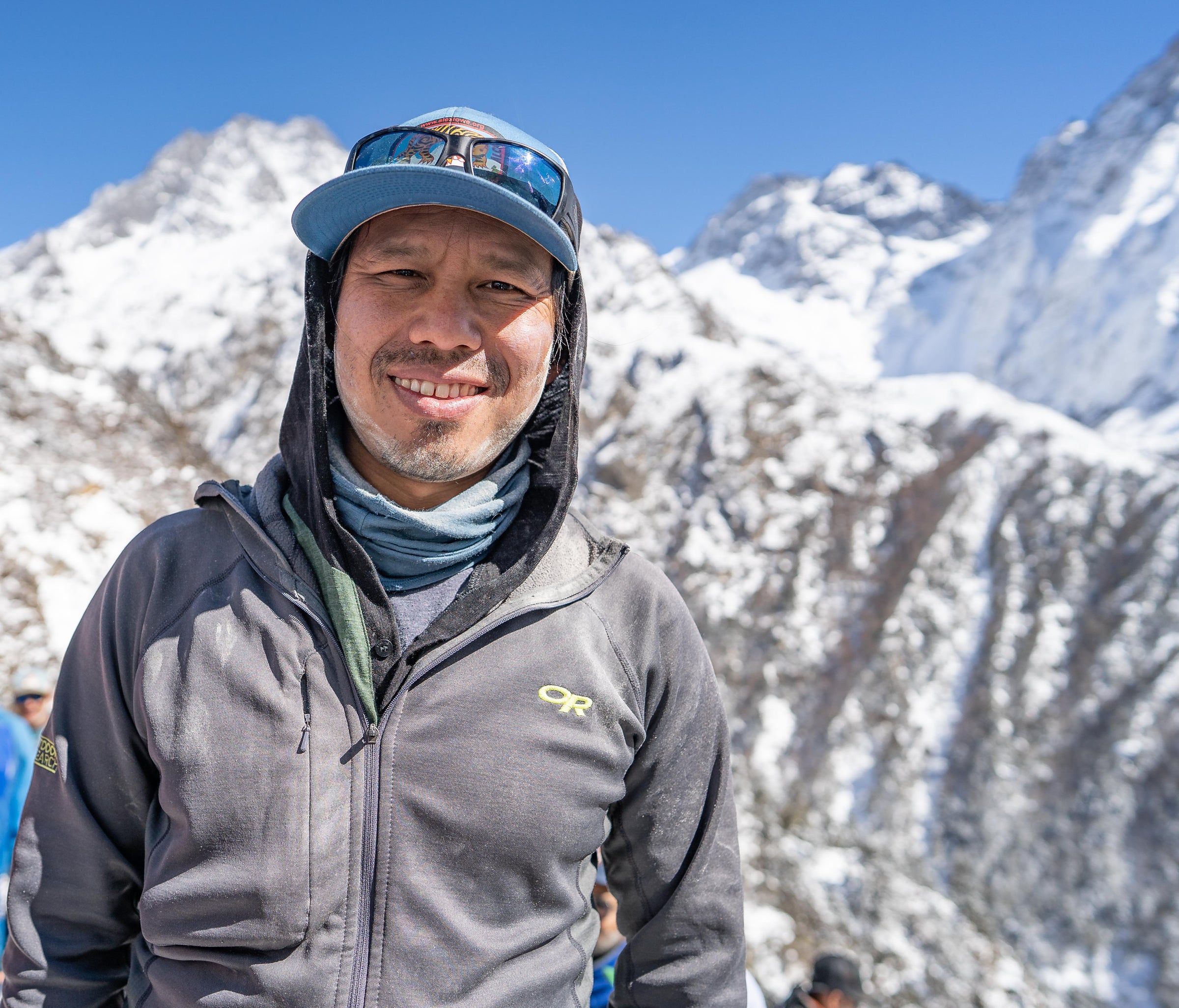 Instructor Amrit Ale portrait photo in the Himalayas