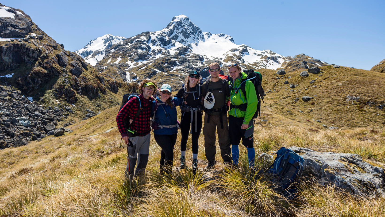 Group Hiking on Outdoor Course