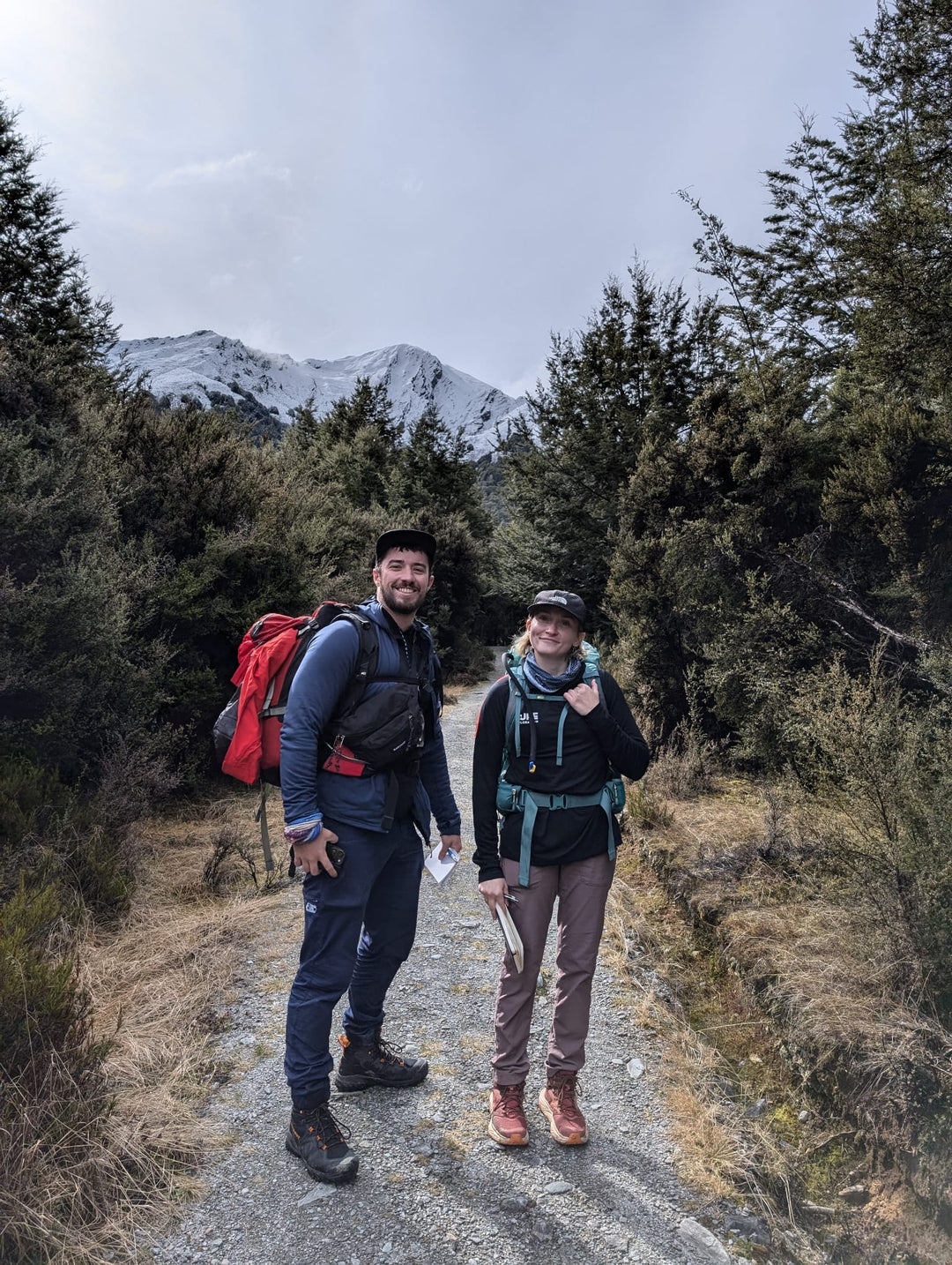 Hiking outdoors in New Zealand